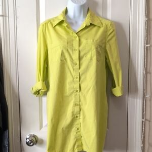 Chic Lime Button-Down Shirt for Women